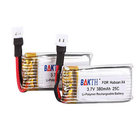 BAKTH Li-polymer Battery Pack 3.7V 380mAh RC Battery for Hubsan X4