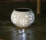 Solar Powered Ceramic Flower Silhouette Light for garden table