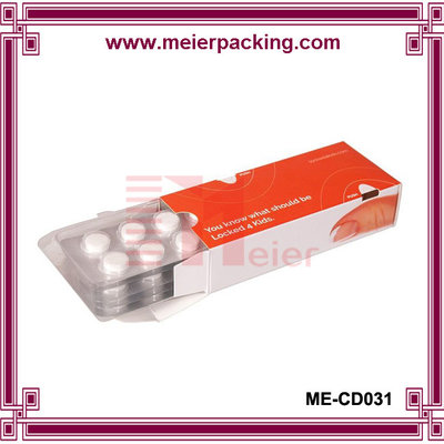 China Logo Printed Paper Medicine Pill Box/Custom Pill Medicine Paper Box with Lock ME-CD031 supplier