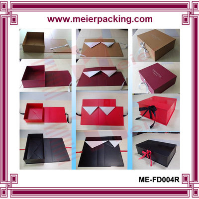 China Rigid cardboard folding paper box/Foldable shoes packaging box/Color printed box ME-FD004R supplier