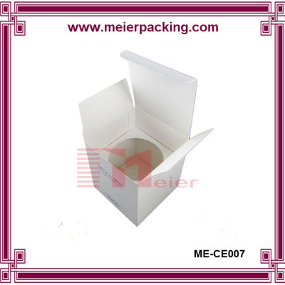 China White paper board candle box/Custom cube candle paper box with paper insert ME-CE007 supplier