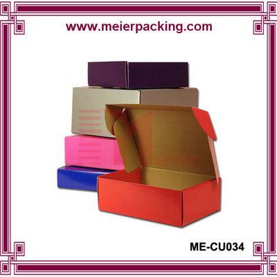 China Color printed corrugated paper shoes mailing box/Popular design rigid corrugated packaging box ME-CU034 supplier