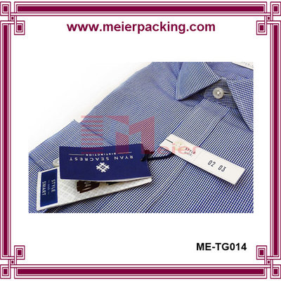 China Cheap T Shirt Hang Tags/Custom Printed Clothing Tags/Paper Folding Garment Hangtag ME-TG014 supplier