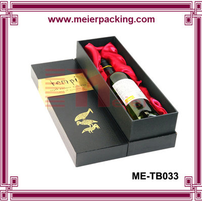 China Custom Printed Promotional Paper Cardboard Wine Box/paper cardboard wine box/Stamping wine box ME-TB033 supplier