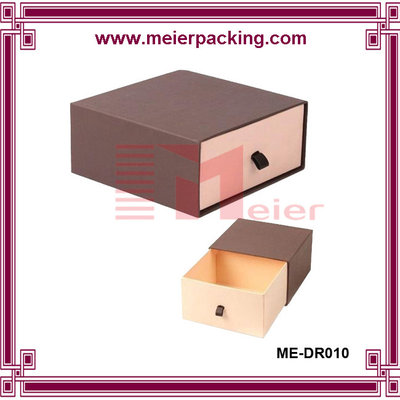 China Custom slide drawer paper box/Brown Paper Drawer Box Jewelry Gift Box ME-DR010 supplier