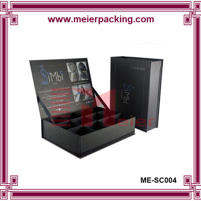 China Black clamshell paper box/Cosmetic collection paper box/Small bottle display box ME-SC004 supplier