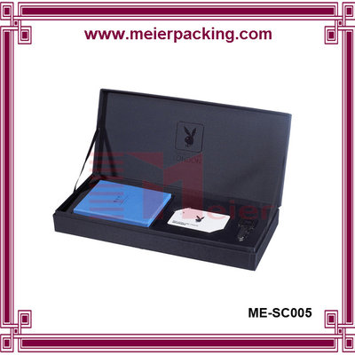 China Black Clamshell Box With Black Linin/OEM Fancy Paper Business Setup Box  ME-SC005 supplier