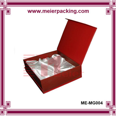 China Customized Red Printing Magnet Closure Tie Packaging Paper Box/Bespoke Suit Tie Gift Box ME-MG004 supplier