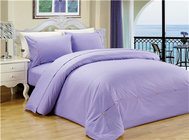 4pcs Bedding Set Sateen Stripe Duvet Cover Polycotton Solid Color Queen King Size Duvet Cover Fitted Sheet Pillowcase