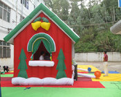 Factory customized giant inflatable Christmas house and Santa Claus