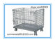 Steel warehouse storage wire cages with wheels