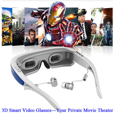 China 98&quot; Virtual Reality High Definition 1080P Virtual Screen with AV IN HDMI 3D Video Glasses supplier