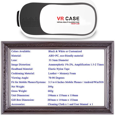 China Best Selling High Quality Google Cardboard Virtual Reality 3D Glasses VR 3D Glasses VR Box Manufacturer supplier