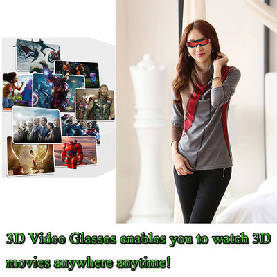 China A8/1GB/8GB 98-inch Virtual Reality 1080P Virtual Screen Display 3D Video Glasses with AV IN HDMI supplier
