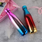 Creative design gift plating Gradient water bottle double layer stainless steel bottle