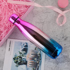 Gradient color 500ml Stainless Steel hot Water Bottle& Cola Shaped Bottle