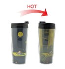 double wall plastic travel tumbler， magic plastic tumbler for promotion and premiums