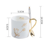 Supplying from stock Wholesale Porcelain Mug Golden Rim White Ceramic Mug Cup Fine Bone China