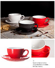 Wholesale custom colorful 150ml small espresso ceramic coffee cup and saucer set