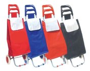 folding shopping trolley bag with two wheels