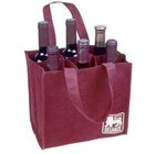 6 bottle reusable drink non woven wine bag
