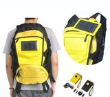 1.5w solar backpack, solar travel bag with 1600MAH battery