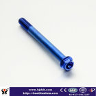 Titanium alloy screws BOLT GR5 TC4 DIN6921 M8 x 25 flange head for bike bule color