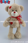 Beige Plush Softest Cuddly Stuffed Teddy Bear With Red Heart Patch