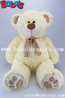 Toy,Plush Toy,Plush Stuffed Toy Beige Teddy Bear with Check Design Scarf and Paw and ear
