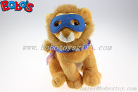 Plush Lion Toys Custom Stuffed Lion With 2 Color Eye patch and Printing Logo Cloak