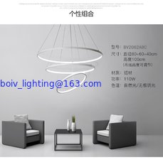 China BOIV2062ABC Round  White Color Black Pendant Lightings And Handelier Simple supplier