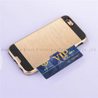 Brushed metal plug-in card holder case for iphone 6,card holder,fashion design,high range,various models