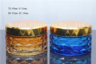 beautiful design glass jar with metal lid for wholesale