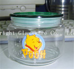 glass candy jar with custom logo