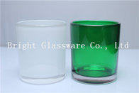 Green Press Glass Candle Holder