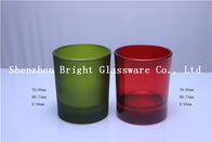 Spray Color Glass Candle Holder With Painting Logo