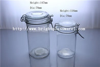custom glass storage jar with lid, glass bottle wholesale