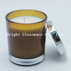 colorful candle container with silver lid, candle holder for decoration