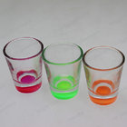 special design sprayed color glass candle cup for decoration