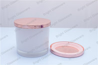 wedding decorative glass candle holder with rose gold lid