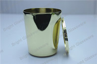 top popular design electroplated gold candle holder with wax