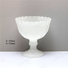 Elegant Milky White Opal Glass Cup, Opal Glass Ice Cream Cup For Sale