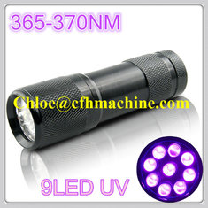 China 9 LED UV Flashlight 365nm-370nm UltraViolet Blacklight 365nm high power uv led Pet Urine supplier