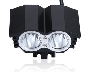 China Super Bright Rechargeable 2 CREE T6 2000 Lms LED Front Bike Light with Headlamp Belt supplier