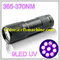 9 LED UV Flashlight 365nm-370nm UltraViolet Blacklight 365nm high power uv led Pet Urine supplier