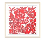 Chinese New Year Catch Lotus Children Wall Decorection cut Painting