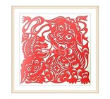 Chinese New Year Lion Dance Wall Decorection cut Painting