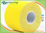 Sports Cotton Kinesiology Elastic Therapy Kinesio Tape Pain Relief & Support Adhesive Muscle Bandage Yellow Colour