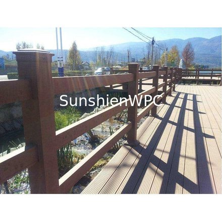 good price Sunshien WPC fence for outdoor park mountain with good quality