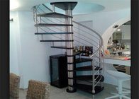 modern spiral staircase with glass tread and rod bar railing modern can customized